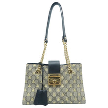 Load image into Gallery viewer, Gucci Padlock GG Canvas Shoulder Bag Black
