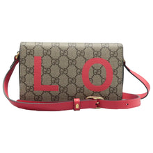 Load image into Gallery viewer, Gucci Padlock Love Valentines Day GG Supreme Monogram Moon Calfskin Shoulder Bag Brown
