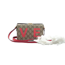 Load image into Gallery viewer, Gucci Padlock Love Valentines Day GG Supreme Monogram Moon Calfskin Shoulder Bag Brown
