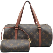 Load image into Gallery viewer, LOUIS VUITTON Papillon Monogram Canvas Shoulder Bag Brown
