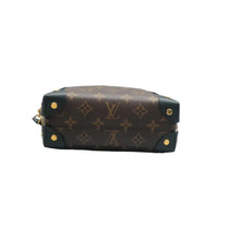 Load image into Gallery viewer, Louis Vuitton  Petite Malle Souple Monogram Canvas Shoulder Bag Black
