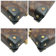 Load image into Gallery viewer, Louis Vuitton  Petite Malle Souple Monogram Canvas Shoulder Bag Black
