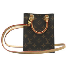 Load image into Gallery viewer, Louis Vuitton Petite Sac Plat Monogram Canvas Satchel Bag Brown
