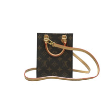 Load image into Gallery viewer, Louis Vuitton Petite Sac Plat Monogram Canvas Satchel Bag Brown
