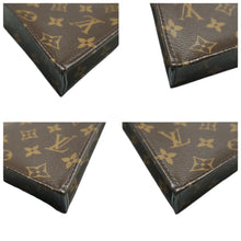 Load image into Gallery viewer, Louis Vuitton Petite Sac Plat Monogram Canvas Satchel Bag Brown
