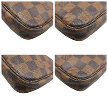 Load image into Gallery viewer, Louis Vuitton Pochette Accessoire Damier Ebene Canvas Tote Bag Brown
