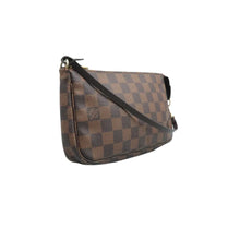 Load image into Gallery viewer, Louis Vuitton Pochette Accessoire Damier Ebene Canvas Tote Bag Brown
