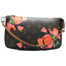 Load image into Gallery viewer, Louis Vuitton Pochette Accessoire  Monogram Rose Canvas Tote Bag Brown
