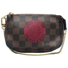 Load image into Gallery viewer, Louis Vuitton Pochette Accessoire Mini Damier Ebene Canvas Tote Bag Brown
