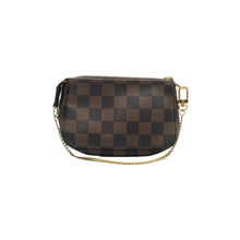 Load image into Gallery viewer, Louis Vuitton Pochette Accessoire Mini Damier Ebene Canvas Tote Bag Brown
