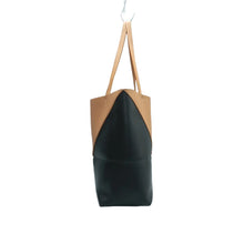 Load image into Gallery viewer, Loewe Puzzle Fold Shiny Calfskin Medium Tote Warm Desert Black
