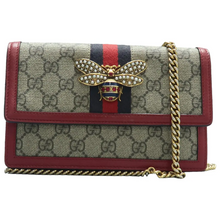 Load image into Gallery viewer, GUCCI Queen Margaret Canvas Shoulder Bag Brown
