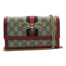 Load image into Gallery viewer, GUCCI Queen Margaret Canvas Shoulder Bag Brown
