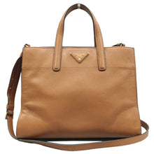 Load image into Gallery viewer, Prada  Galleria Double-Zip Medium Saffiano Leather Tote Bag Brown
