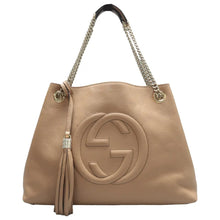 Load image into Gallery viewer, Gucci Soho Leather Shoulder Bag Tan
