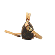 Load image into Gallery viewer, LOUIS VUITTON Speedy Bandouliere Monogram Canvas Satchel Bag Brown
