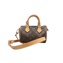 Load image into Gallery viewer, LOUIS VUITTON Speedy Bandouliere Monogram Canvas Satchel Bag Brown
