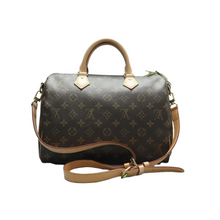 Load image into Gallery viewer, Louis Vuitton Speedy Bandouliere 30 Monogram Canvas Satchel Bag Brown
