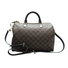 Load image into Gallery viewer, Louis Vuitton Speedy Bandouliere 30 Damier Ebene Canvas Satchel Bag Brown
