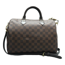 Load image into Gallery viewer, Louis Vuitton Speedy Bandouliere 30 Damier Ebene Canvas Satchel Bag Brown
