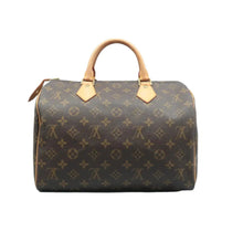 Load image into Gallery viewer, LOUIS VUITTON Speedy 30 Monogram Canvas Tote Bag Brown
