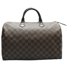 Load image into Gallery viewer, Louis Vuitton Speedy 35 Damier Ebene Canvas Tote Bag Brown
