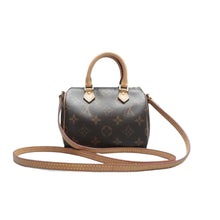 Load image into Gallery viewer, Louis Vuitton Speedy Nano Monogram Canvas Satchel Bag Brown
