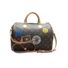 Load image into Gallery viewer, Louis Vuitton Speedy 30 Bandouliere World Tour Monogram Canvas Tote Bag Brown

