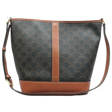 Load image into Gallery viewer, CELINE Triomphe Canvas Shoulder Bag Brown
