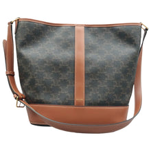 Load image into Gallery viewer, CELINE Triomphe Canvas  Shoulder Bag Brown
