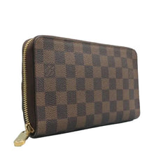 Load image into Gallery viewer, LOUIS VUITTON Damier Ebene Canvas Zippy Wallet Brown
