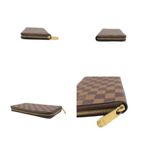 Load image into Gallery viewer, LOUIS VUITTON Zippy Damier Ebene Canvas Wallet Brown
