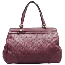Load image into Gallery viewer, GUCCI Mayfair Leather Tote Bag Burgundy
