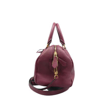 Load image into Gallery viewer, LOUIS VUITTON Speedy 25 Monogram Empreinte leather Satchel Bag Burgundy
