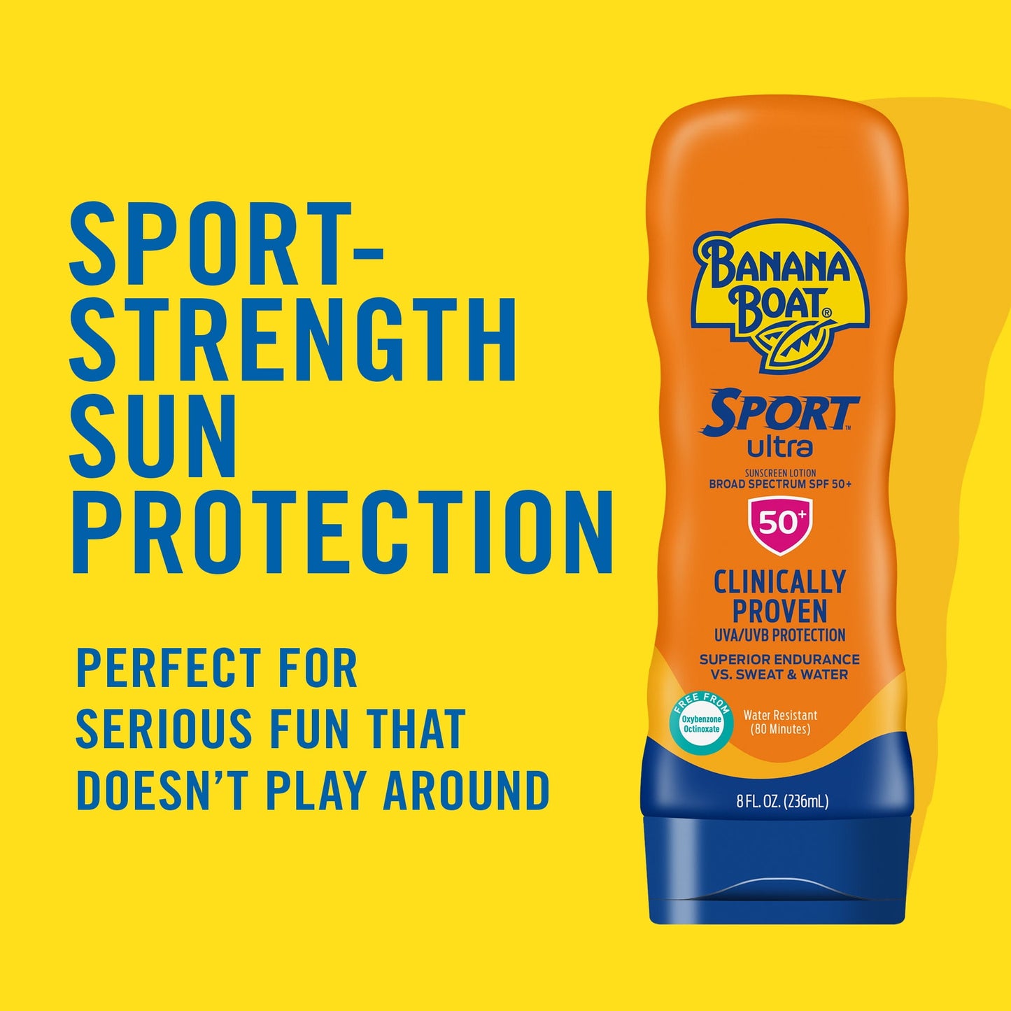 Banana Boat Sport Ultra SPF 50 Sunscreen Lotion, Sport Sunscreen, Adult Sunblock, 12 fl oz