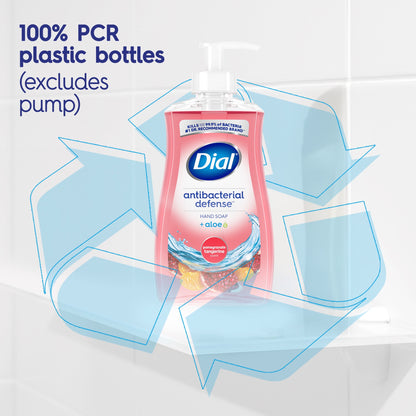 Dial Antibacterial Defense Pomegranate & Tangerine Liquid Hand Soap, 11 fl oz