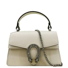 Load image into Gallery viewer, GUCCI Dionysus Mini Leather Top Handle Shoulder Bag Off White 752029
