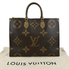 Load image into Gallery viewer, LOUIS VUITTON Onthego GM Giant Monogram Canvas Tote Shoulder Bag Brown
