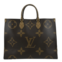 Load image into Gallery viewer, LOUIS VUITTON Onthego GM Giant Monogram Canvas Tote Shoulder Bag Brown
