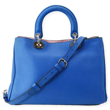 Load image into Gallery viewer, CHRISTIAN DIOR Diorissimo Leather Medium Tote Bag Blue
