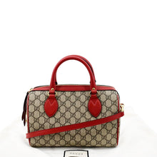 Load image into Gallery viewer, GUCCI Kingsnake Heart Top Handle Leather Boston Bag Beige 409529
