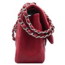 Load image into Gallery viewer, CHANEL Jumbo Classic Double Flap Shoulder Bag Red right side look
