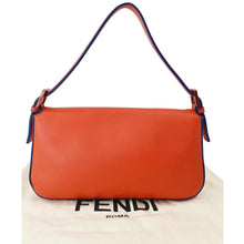 Load image into Gallery viewer, FENDI Monster Eye Baguette Calfskin Leather Crossbody Bag Orange
