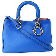 Load image into Gallery viewer, CHRISTIAN DIOR Diorissimo Leather Medium Tote Bag Blue
