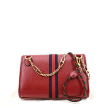 Load image into Gallery viewer, GUCCI Rajah Small Web Leather Shoulder Bag Red 570145
