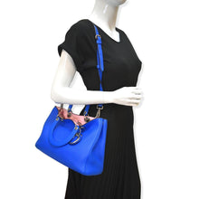 Load image into Gallery viewer, CHRISTIAN DIOR Diorissimo Leather Medium Tote Bag Blue
