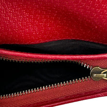 Load image into Gallery viewer, GUCCI Queen Margaret Bee GG Supreme Canvas Card Case Wallet Red 476072
