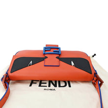 Load image into Gallery viewer, FENDI Monster Eye Baguette Calfskin Leather Crossbody Bag Orange
