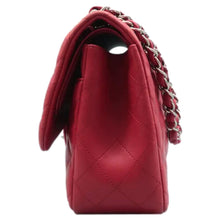 Load image into Gallery viewer, CHANEL Jumbo Classic Double Flap Shoulder Bag Red left side look
