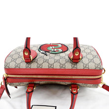 Load image into Gallery viewer, GUCCI Kingsnake Heart Top Handle Leather Boston Bag Beige 409529
